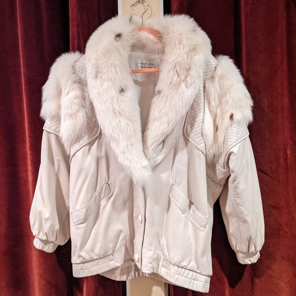 1980's Fur & Leather Jacket